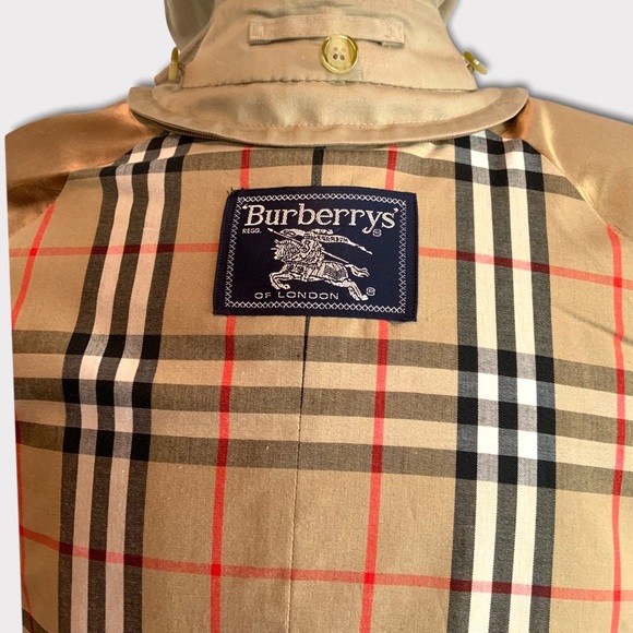 Size 16 Tall Extra Long Burberry Full Length Trench Removable Camel Wool Liner - Picture 9 of 14